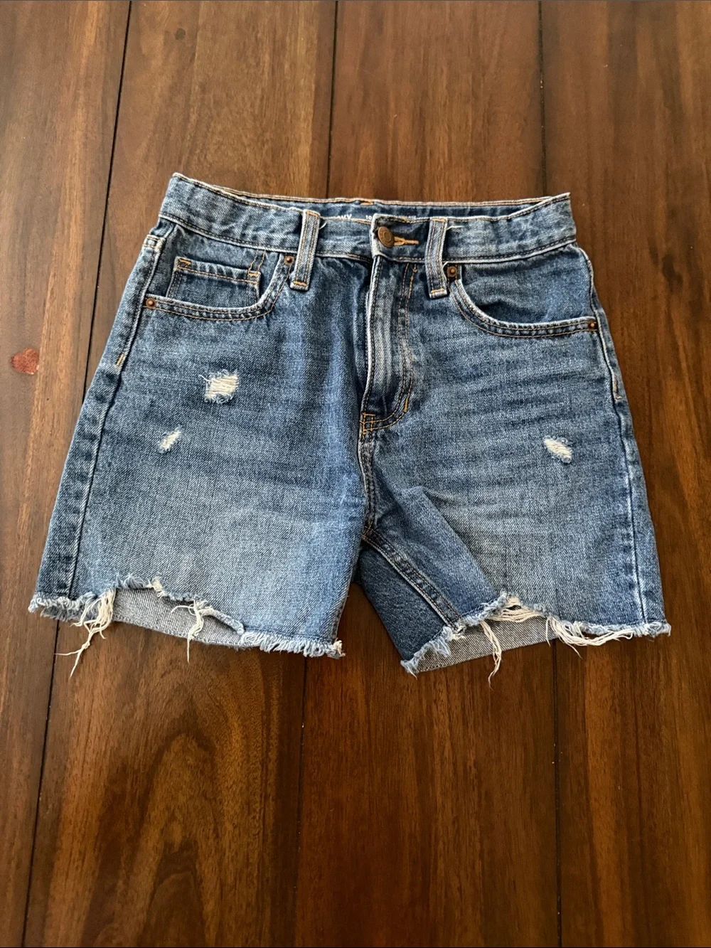 Old Navy Distressed Blue Denim Cutoff Shorts Sz 10
